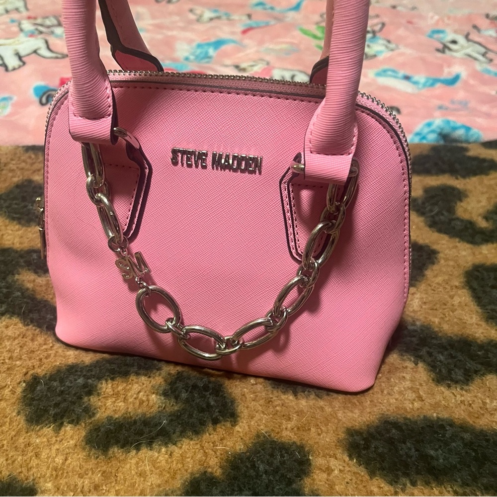 Steve Madden Pink Mini Bag with Chain